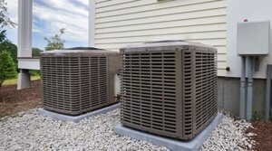 two outdoor ac units