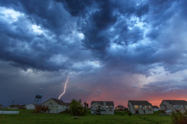 A Storm and Lightning Strike Neighborhood Loomis, CA