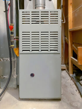 A gas furnace in a Sacramento home.