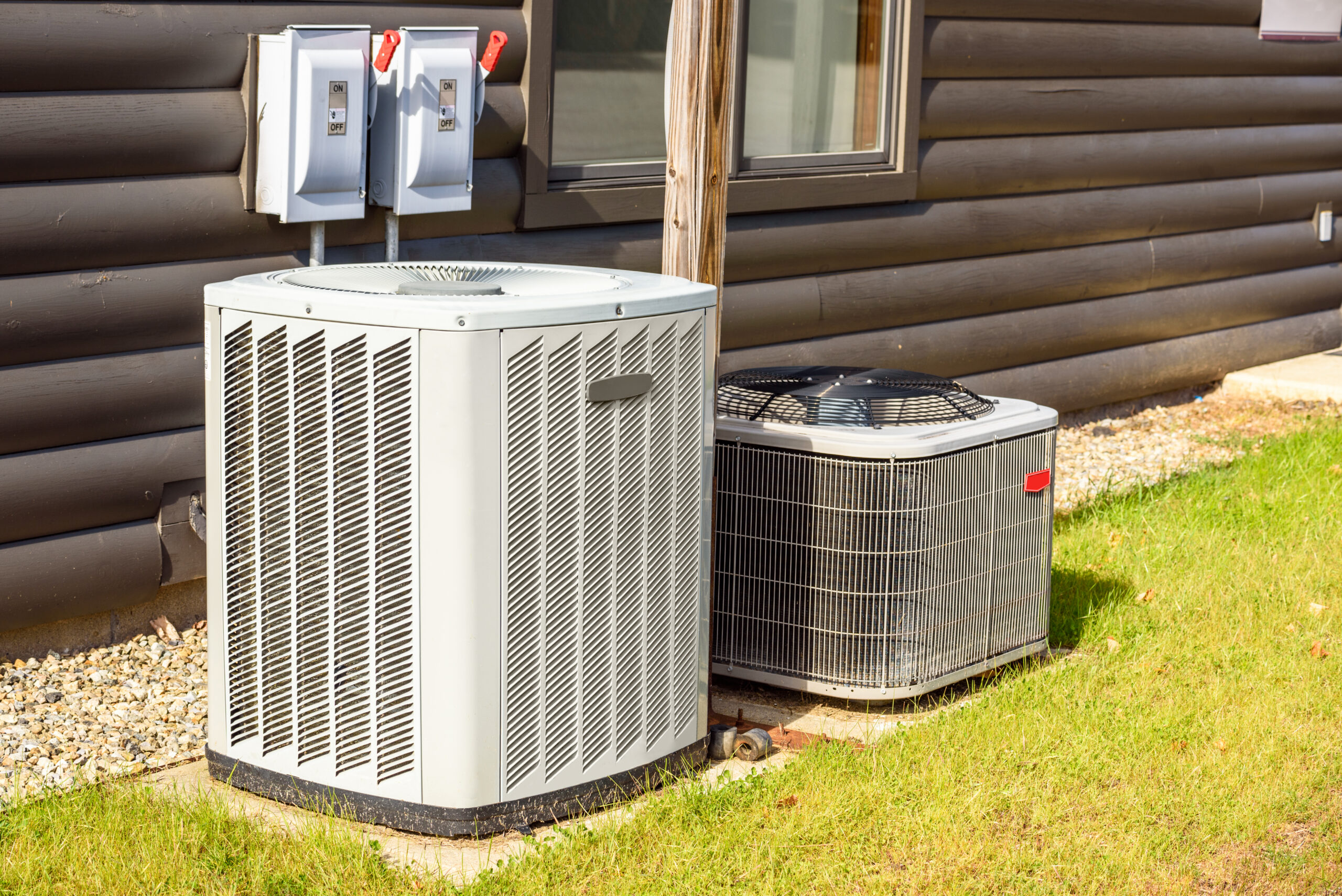 Air conditioner and heat pump outside a Sacramento home